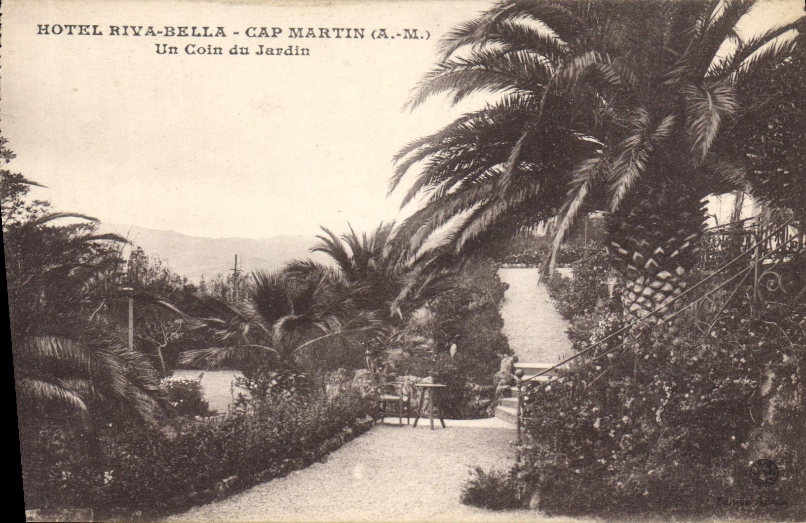 Hôtel Riya-Bella - Cap Martin (A.-M.) — Un Coin du Jardin — Éditeur : Ed. Linqa, Marseille
