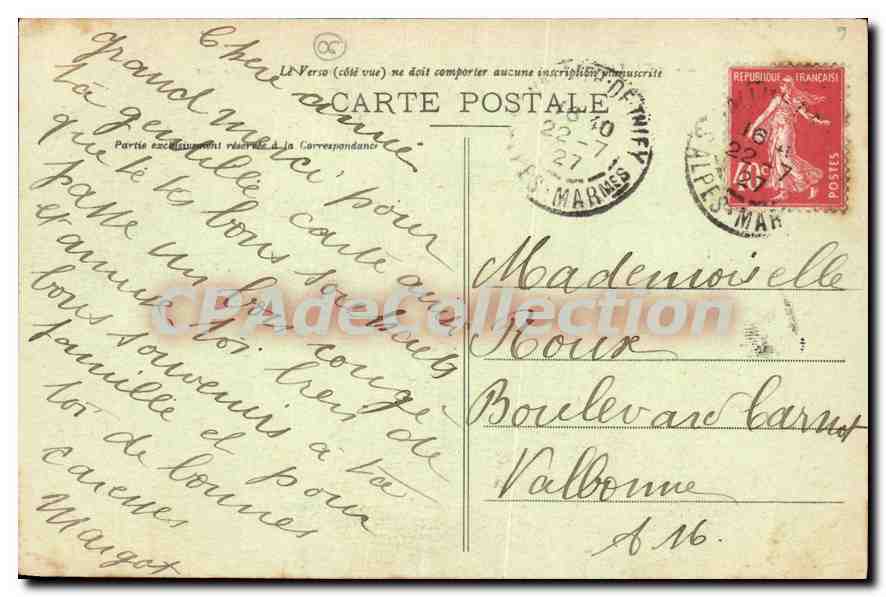 CPA St VALLIER de THIEY station Estivale Vue sur Ferrier  — Rückseite