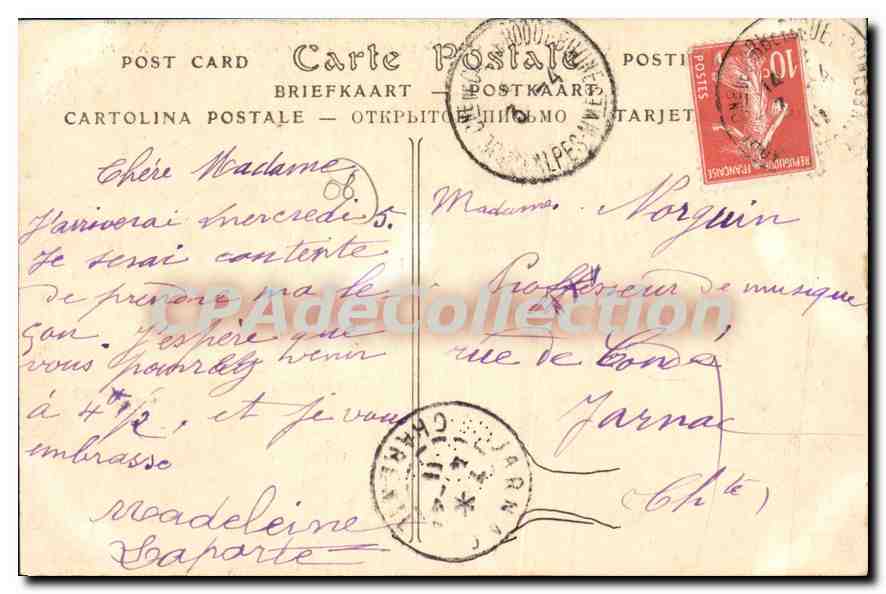 CPA CANNES Vue generale prise de la Pointe de la Croisette  — Rückseite