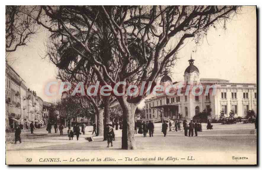 CPA CANNES Le Casino et les Allees 