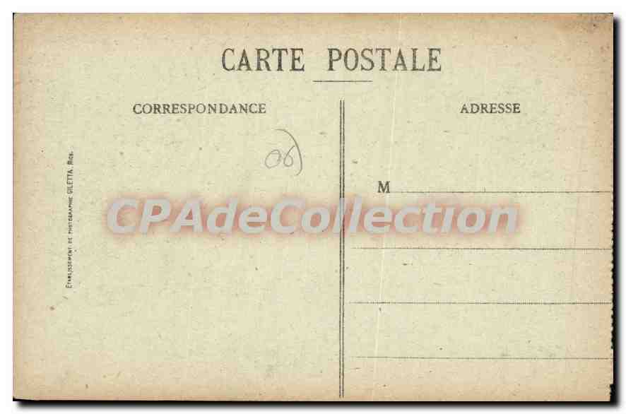 CPA CANNES Le Cours et le casino pris du Mont Chevalier  — Rückseite