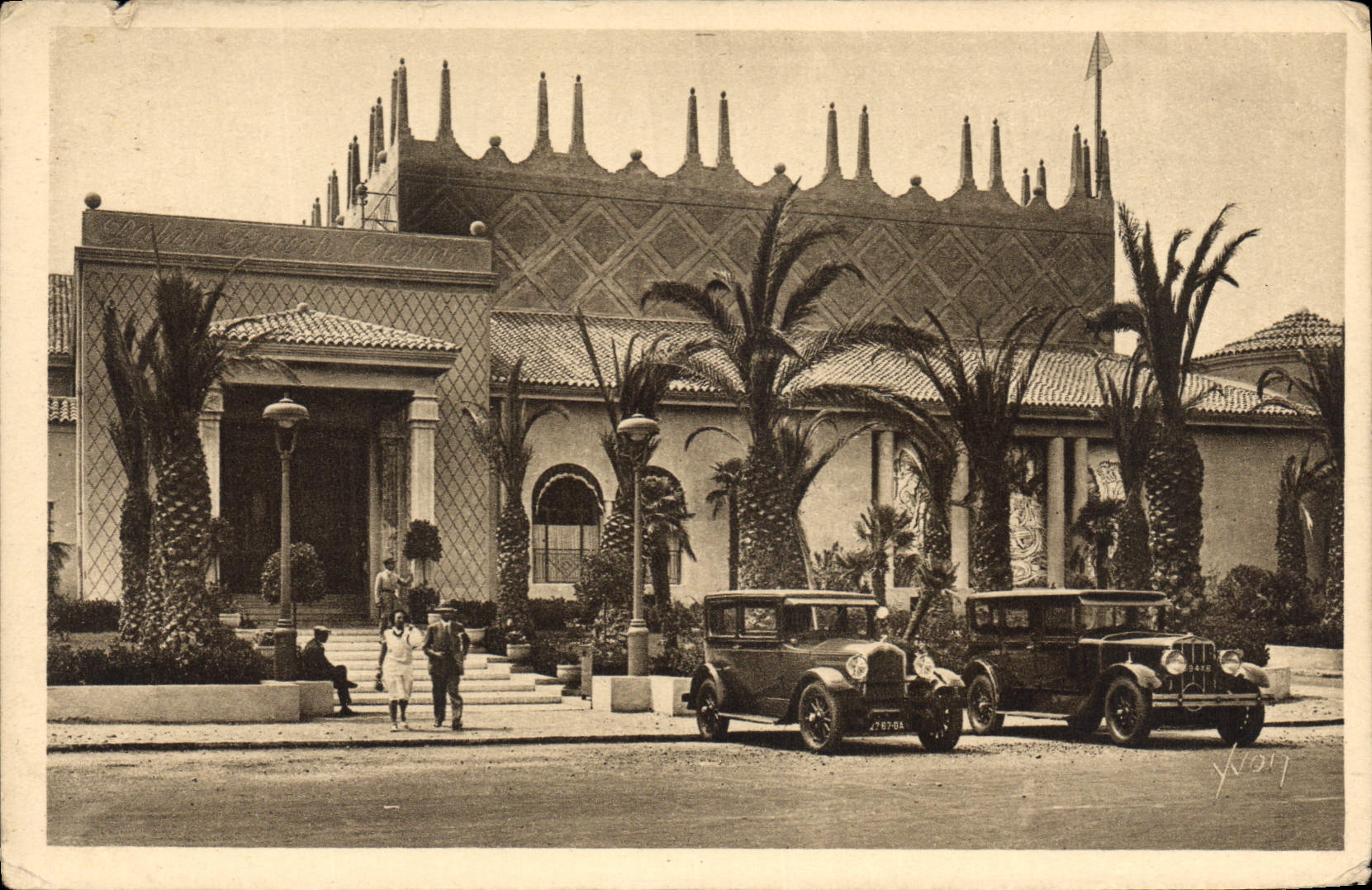 CPA Core d'Azur Cannes Alpes Maritimes l'Entree du Palm Beach Casino 