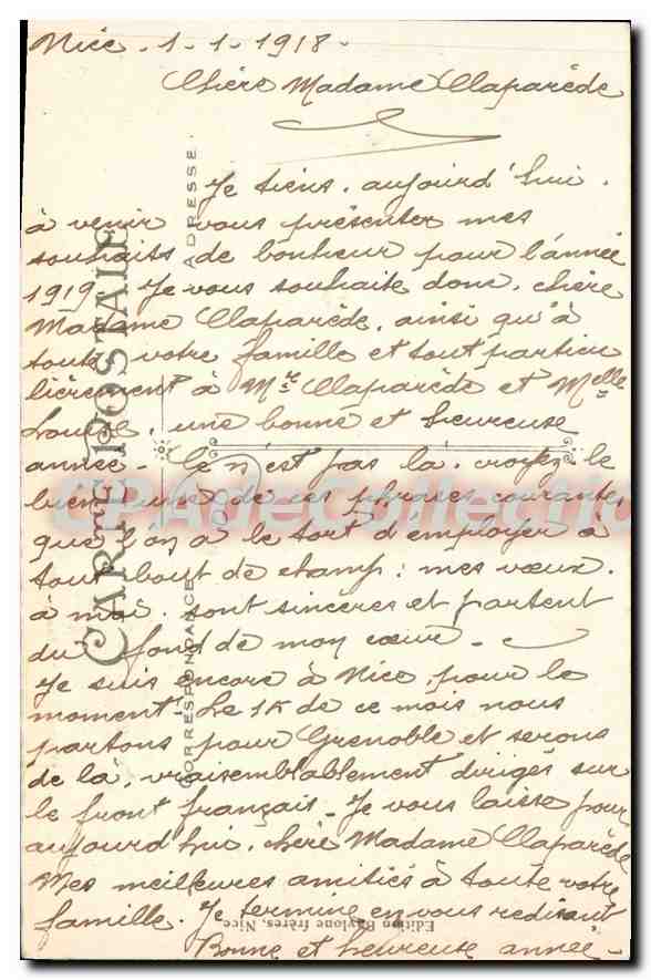 NICE — Rauba Capeu — Terrasse du Soleil et le Mont-Boron — B.F. — n°114 — Achterkant