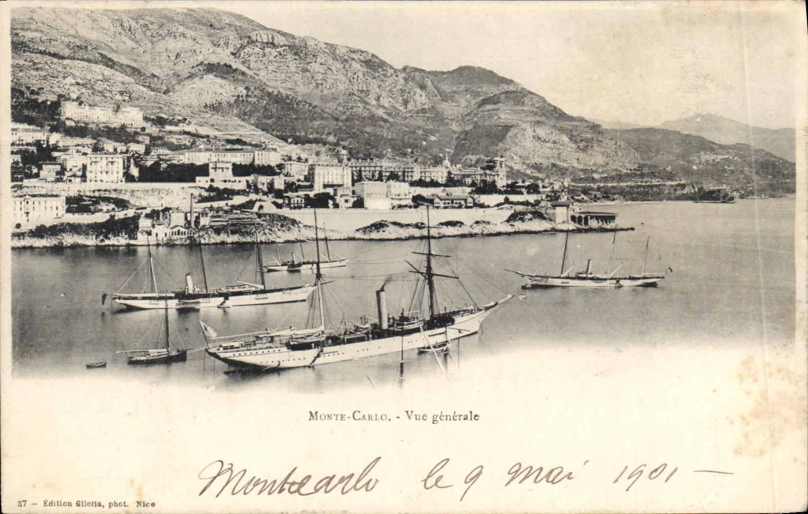 Monte-Carlo — Vue générale — Édition Gilletia, phot. Nice, n°37