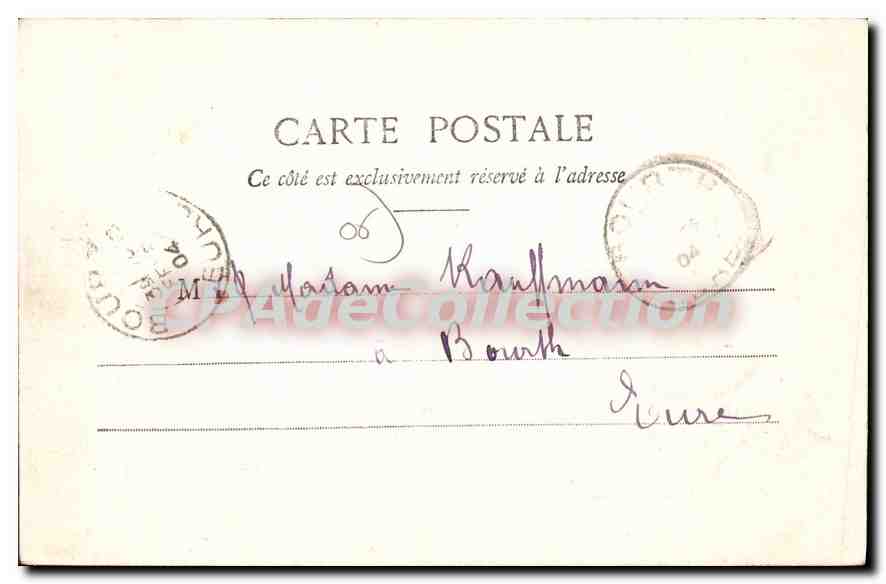 CPA De la cote d’azur recevez mes salutations cheval — Verso
