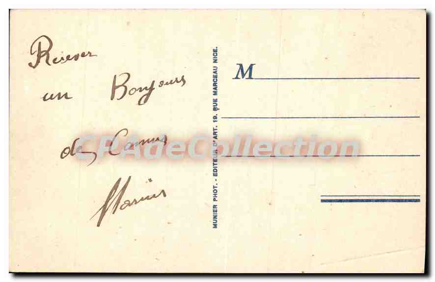 CANNES — Promenade de la Croisette — R. M. n° 527 — Verso