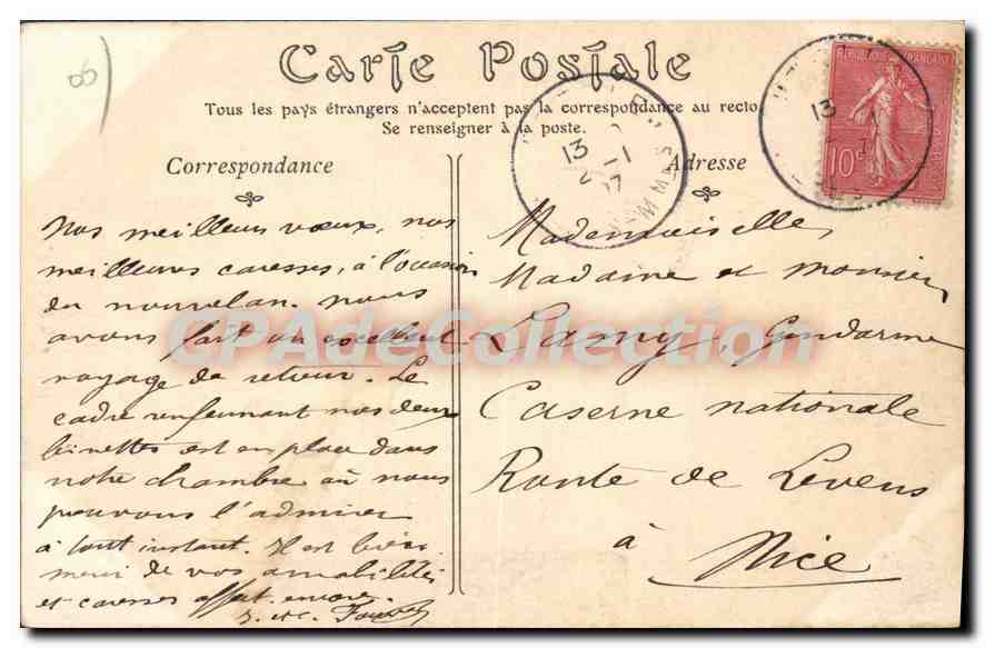 CPA Bouquetiere de la cote d’azur  — Verso