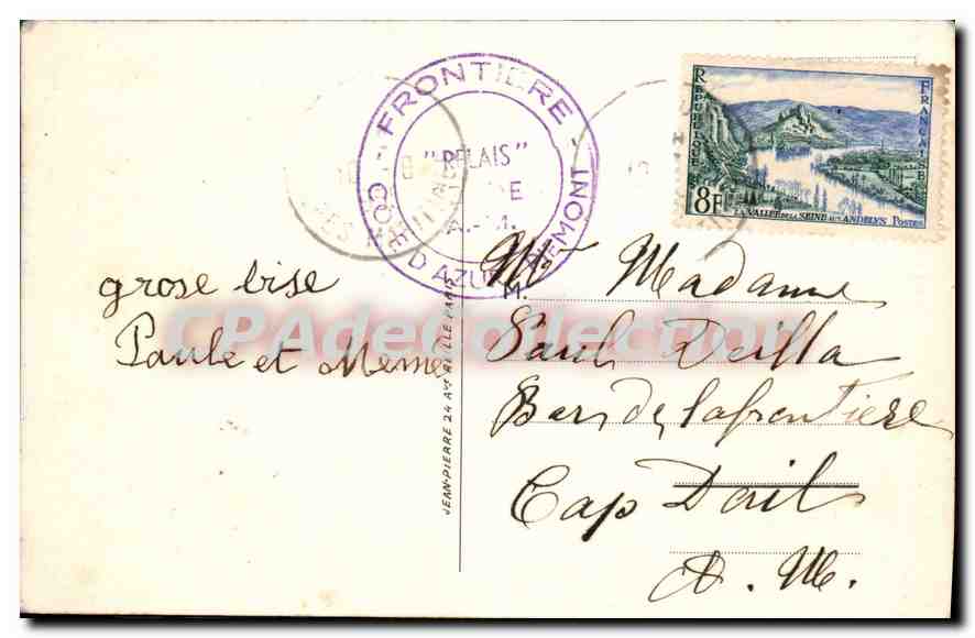 CPA Bon Souvenir de Tende  — Verso