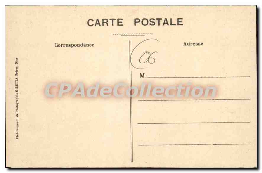 CPA Nice Vue generale Prise du Mont Boron  — Verso
