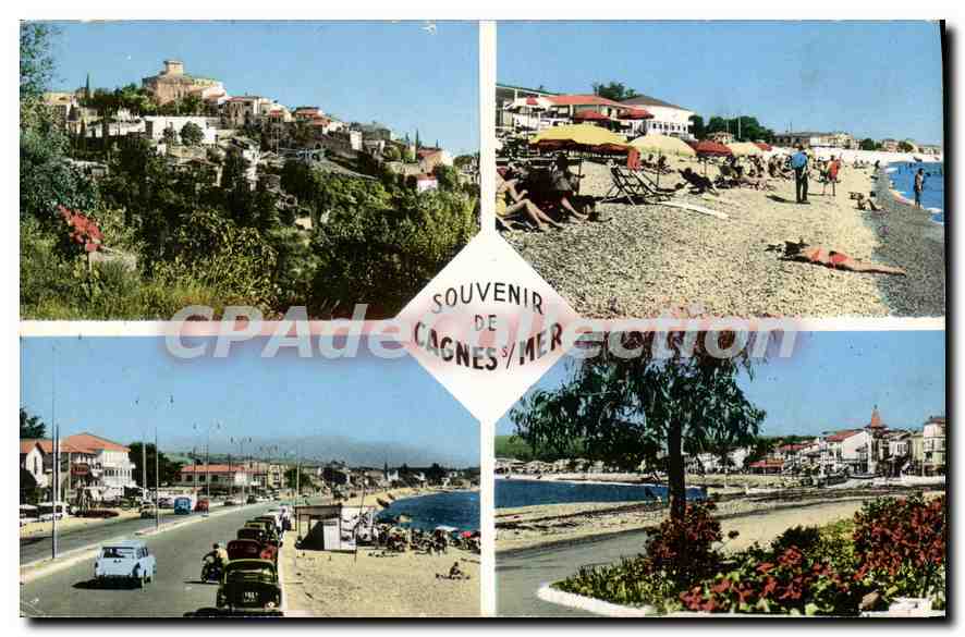 Cagnes-sur-Mer — vue panoramique et plage — Souvenir de Cagnes-sur-Mer, Éditions S.E.P.T. 35