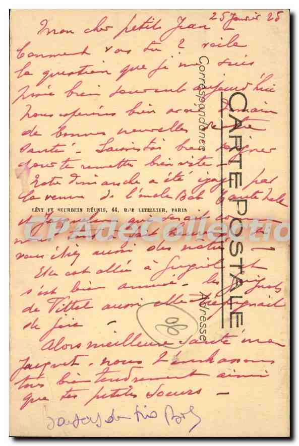 CPA Golfe Juan Vue generale  — Verso