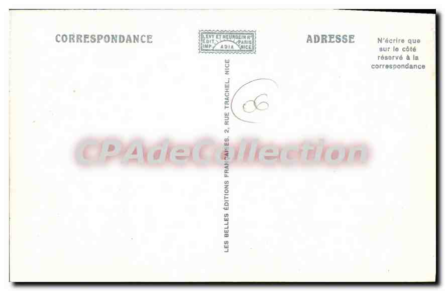 CPA Cannes les Nouveaux jardins  — Rückseite