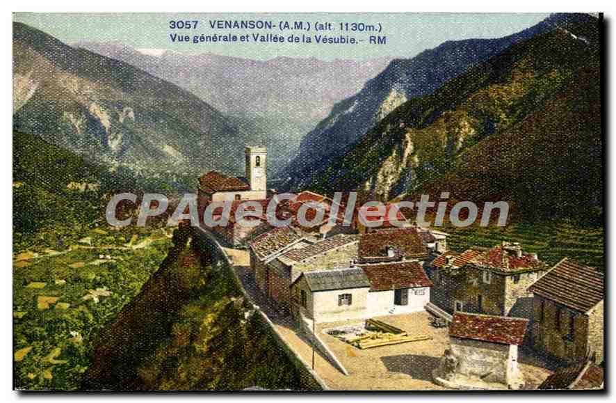 CPA Venanson A M vue generale et Vallee de la Vesubie 