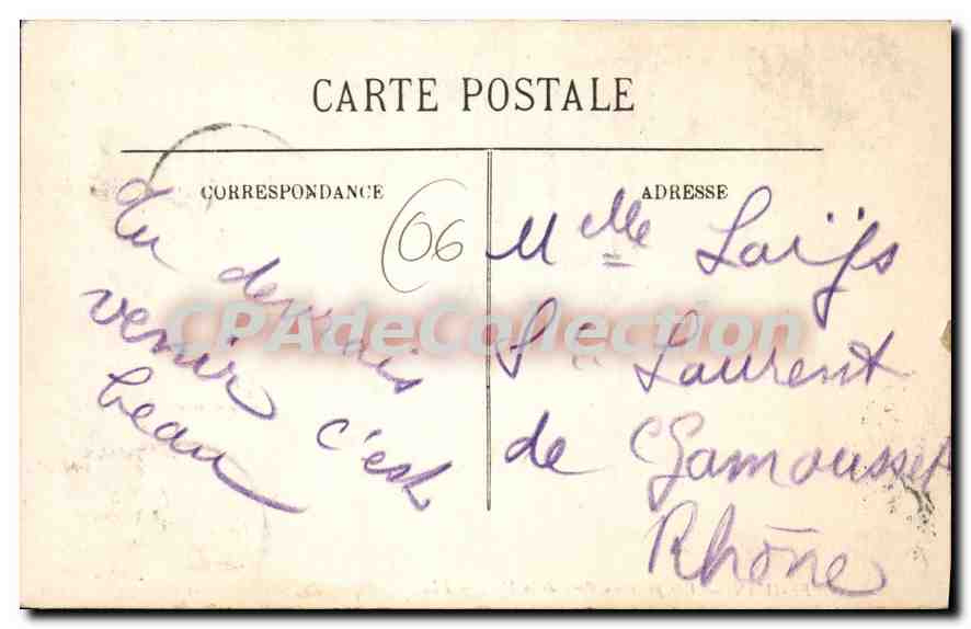 CPA Golfe Juan vue prise au Bord de la mer  — Verso