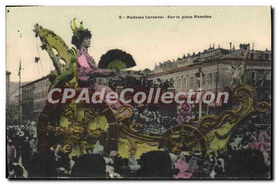 CPA Madame Carnaval sur la place Massena 