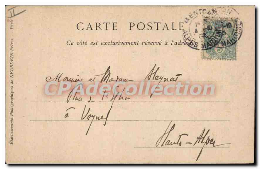 Vue prise des Terrasses de Monte-Carlo — Principauté de Monaco — Éditeur Collections ND, n° 575 — Achterkant