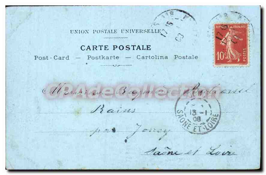 Hôtel du Cap Martin — Vue de la mer et du bâtiment — Éditeur E. Lessieux, Paris — Verso