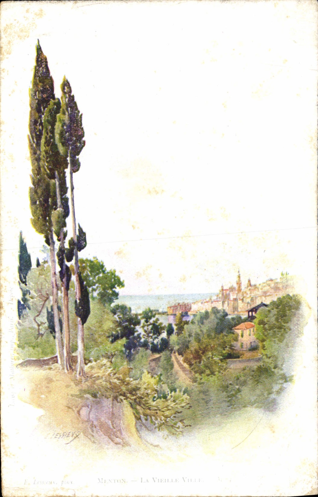 Menton — La Vieille Ville — E. Léonard, 1904
