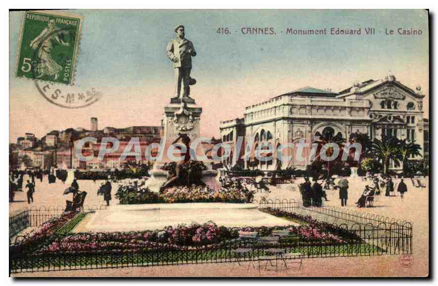 CPA Cannes Monument Edouard VII le Casino 
