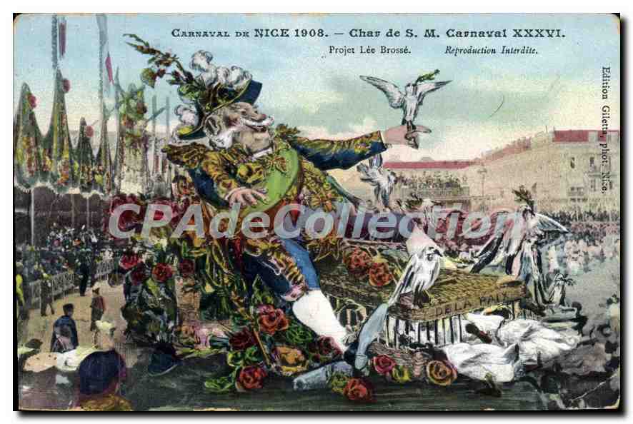 CPA Carnaval de Nice 1908 char de S N Carnaval XXXVI 