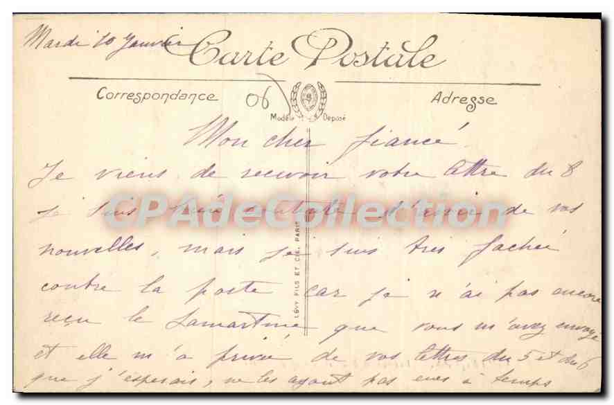 CPA Golfe Juan Vue sur la Rade et le Cap d'Antibes  — Verso