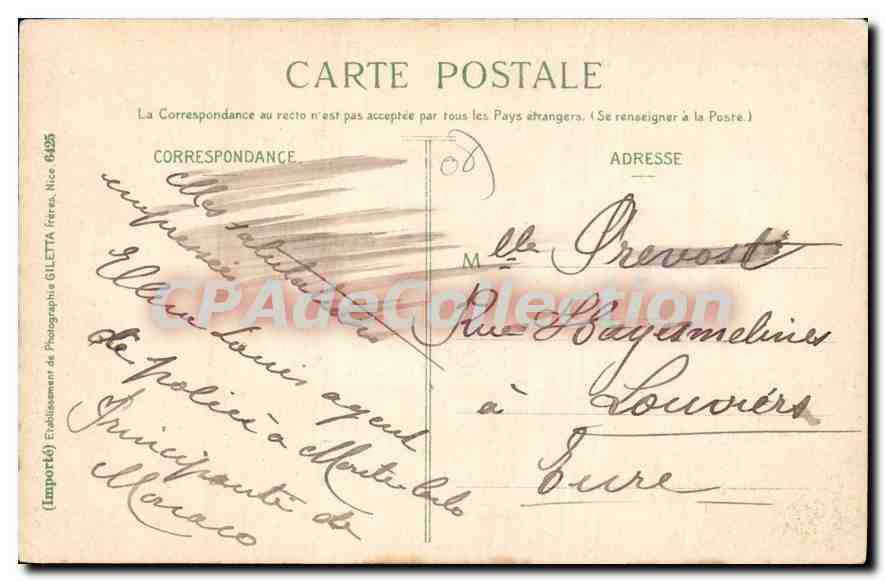 Menton - La Ville et le Quai entre les Palmiers — Édition Giletta, phot. Nice, n° 948 — Reverso