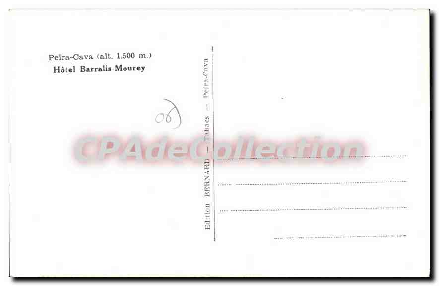 CPA Peira Cava Hotel Barralis Mourey  — Verso