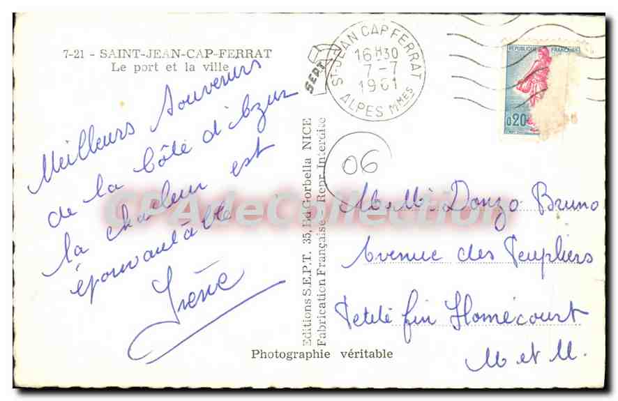 Saint-Jean-Cap-Ferrat — Le port et la ville — Éditions SEPT, 7-21 — Reverso