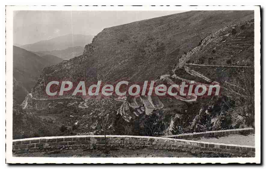 CPA Route du Col de Braus Desconte vers Nice 