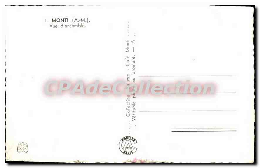 CPA Monti vue d'ensemble  — Verso
