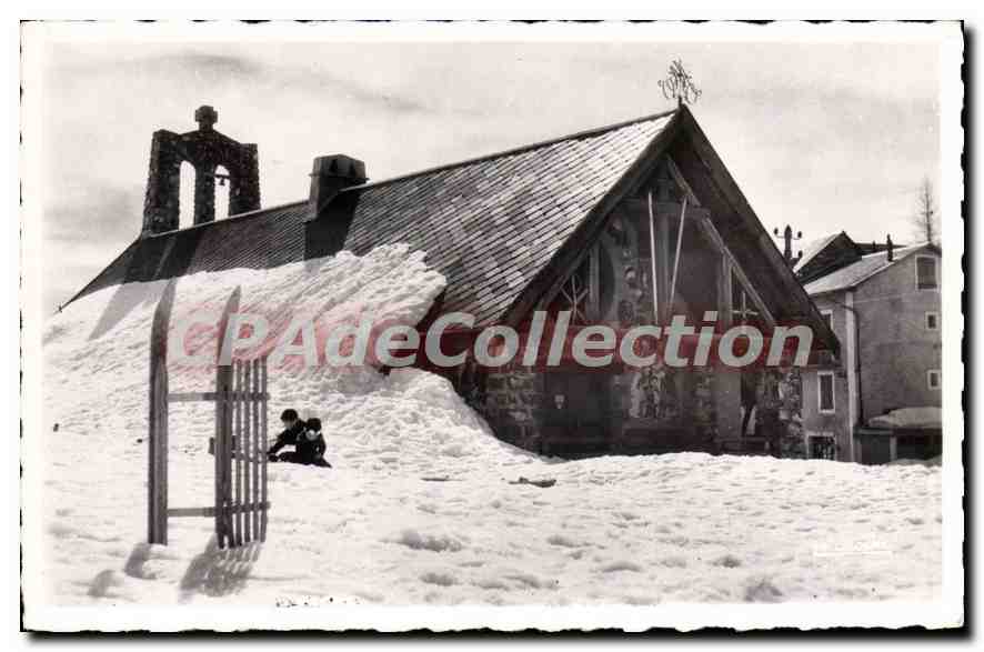 CPA Valberg Chapelle Notre Dame des Neiges en hiver 