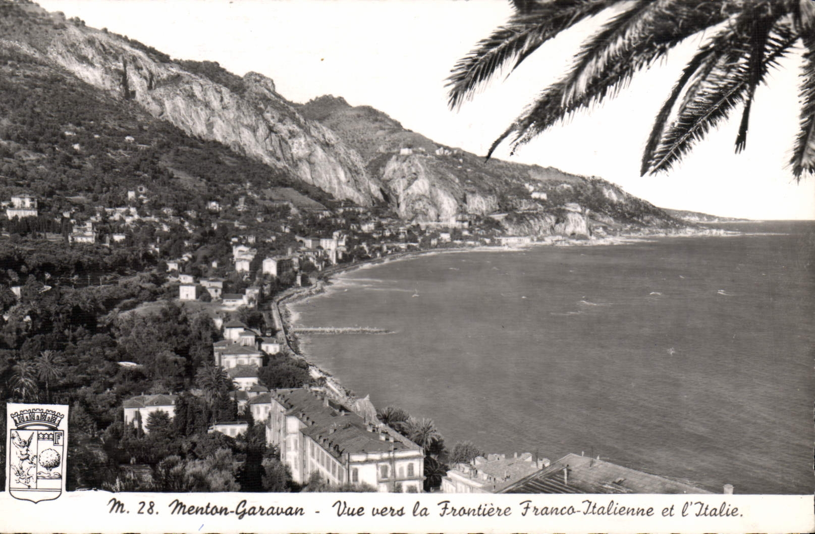 Menton-Garavan — Vue vers la Frontière Franco-Italienne et l'Italie — M. 28