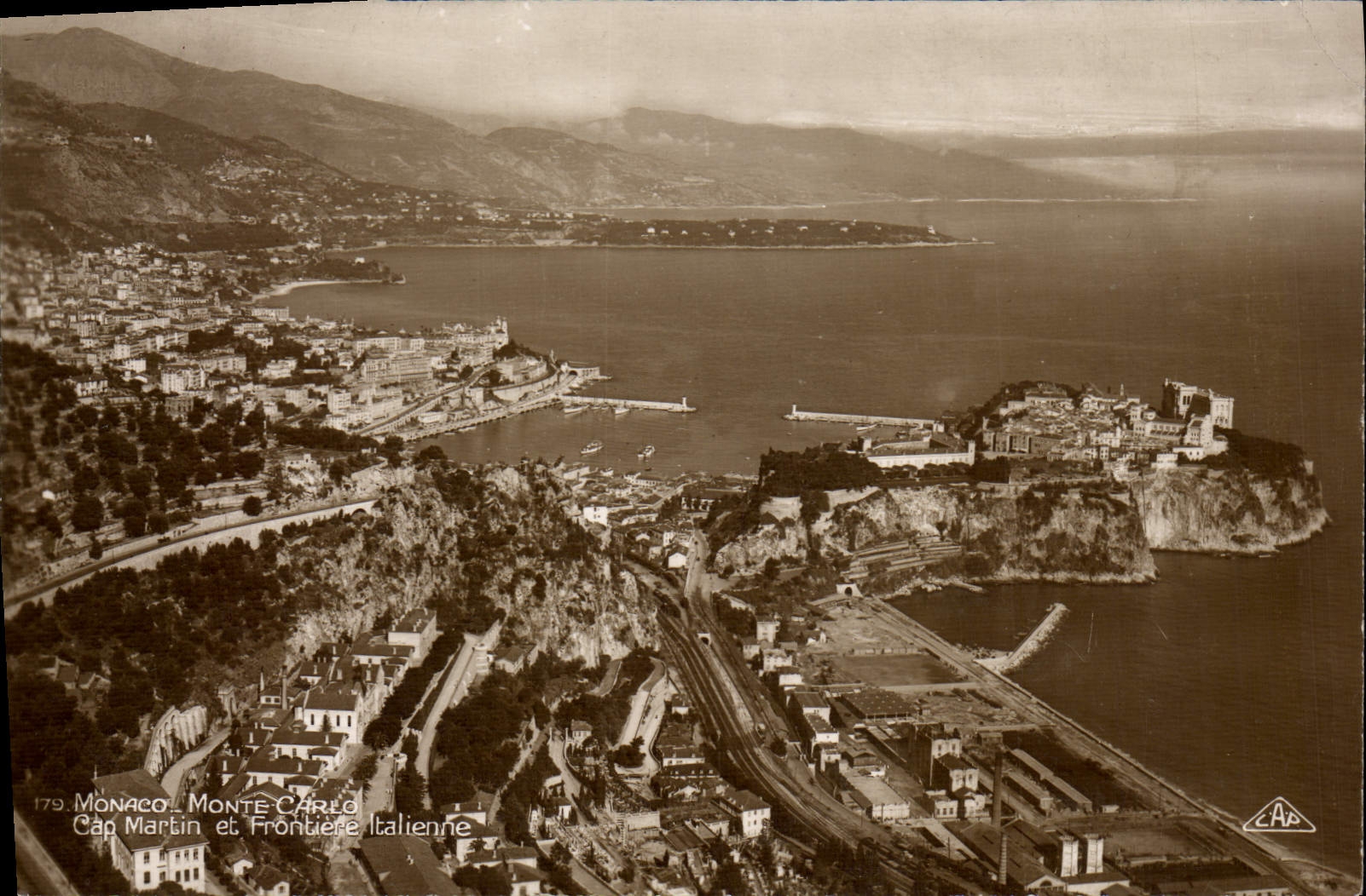 CPA Monaco Monte Carlo Cap Martin et Frontiere Italienne 