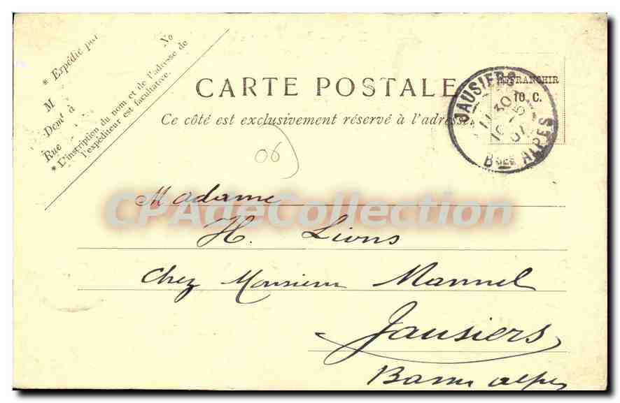 Nice — La Promenade des Anglais. Kiosque Météorologique. — Verso
