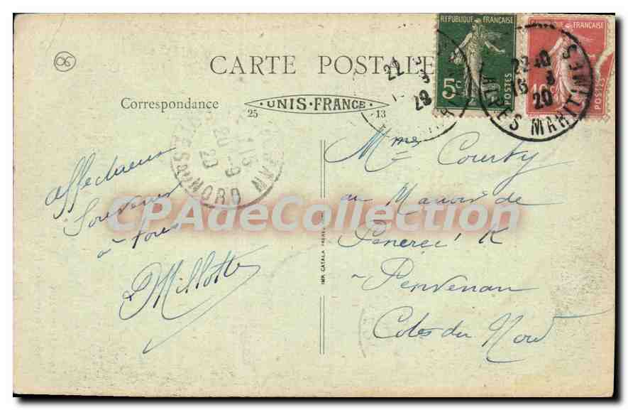 Environ de NICE — Echappée sur le Cap Ferrat — S. F. « Lux » — Verso