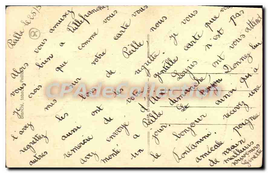 CPA Peille Rue Lascaris  — Verso