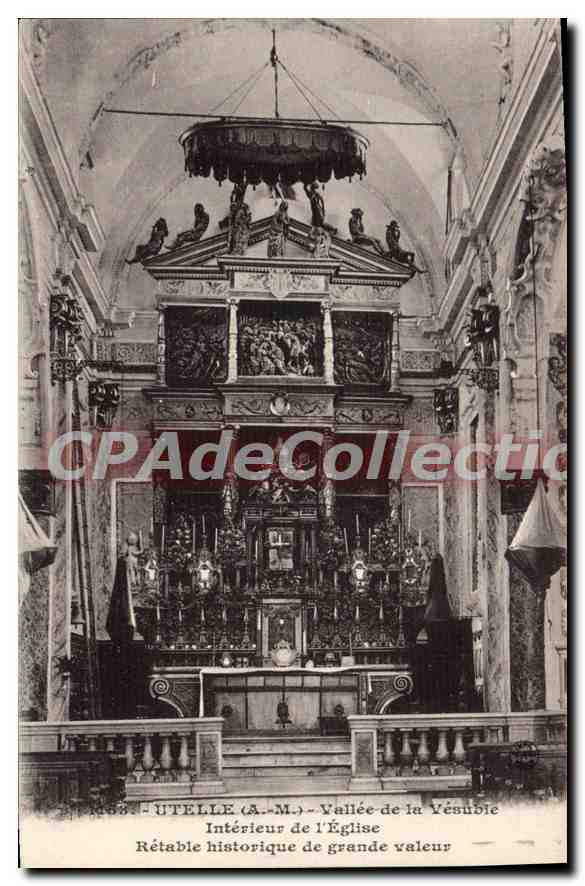 CPA Utelle Vallee de la Vesubie Interieur de l'Eglise 