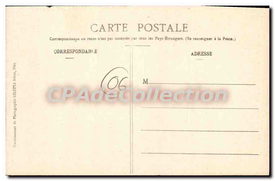 CPA Bouquetiere de la Cote d'Azur  — Verso