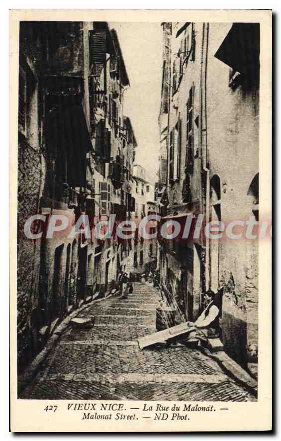 CPA Vieux Nice La rue du Malonat 