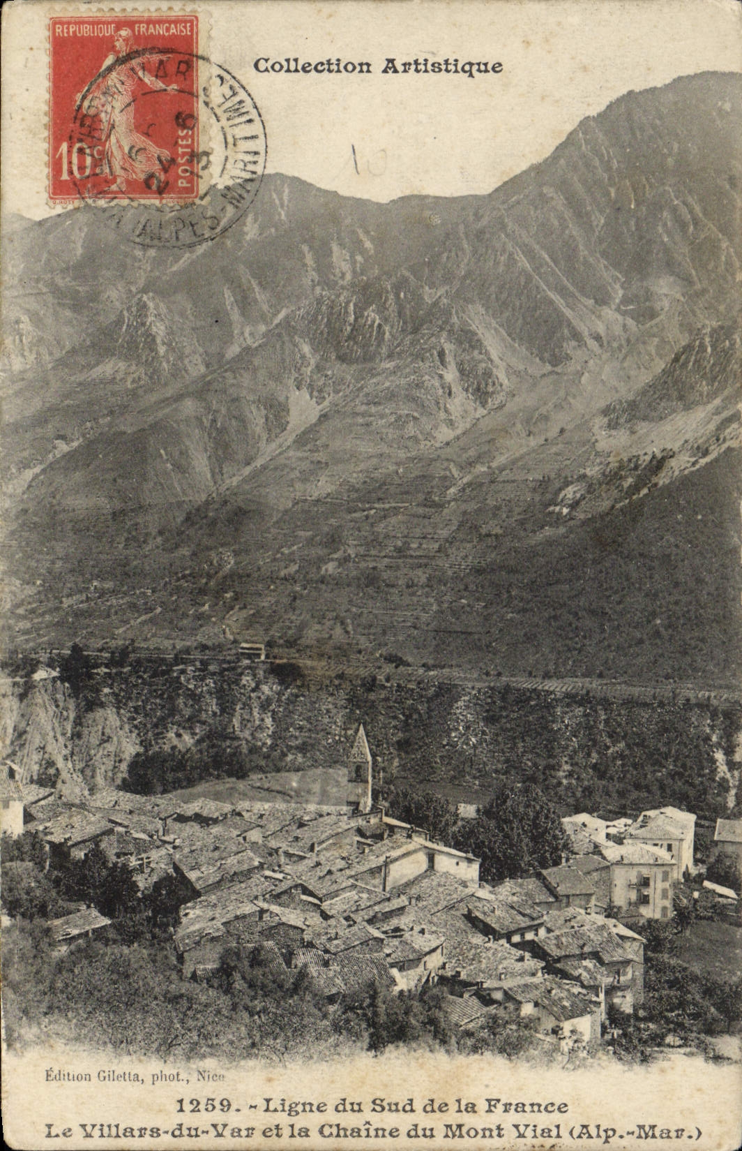 CPA Ligne du Sud de la France Le Villars du Ver et la Chaine du Mont Vial 