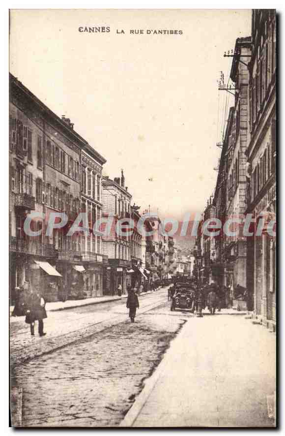 CPA Cannes la rue d'Antibes 