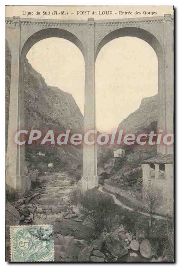 CPA Ligne du sud Pont du Loup entree des Gorges 