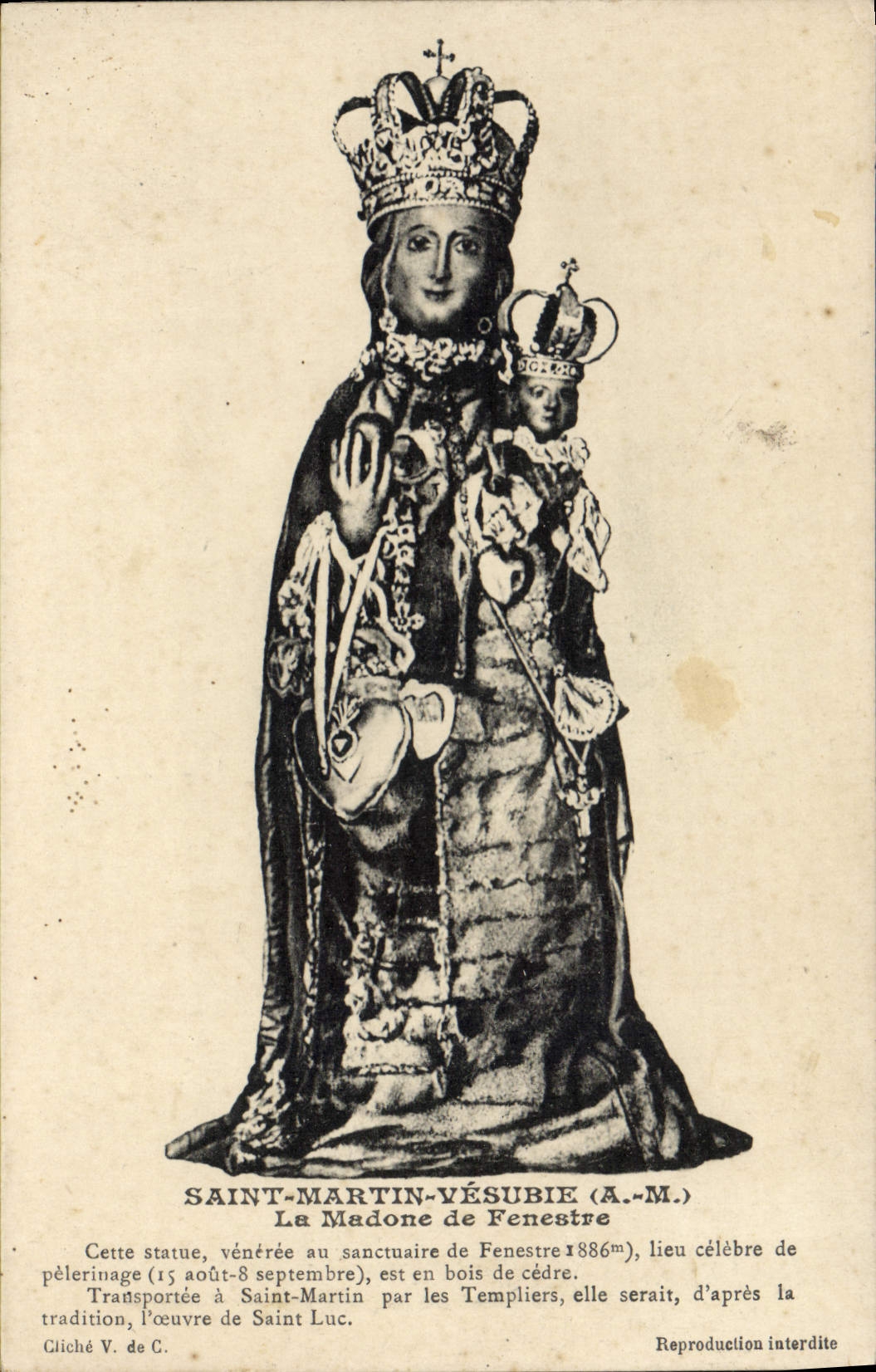 Saint-Martin-Vésubie (A.-M.) — La Madonna di Fenestre — Gliché V. de C.