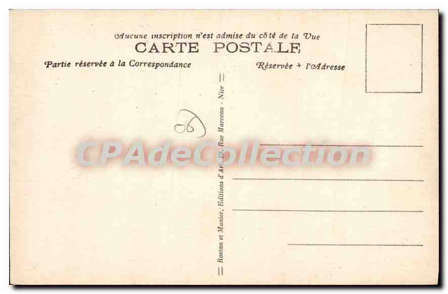 CPA Cote d'Azur Bouquetiere  — Verso