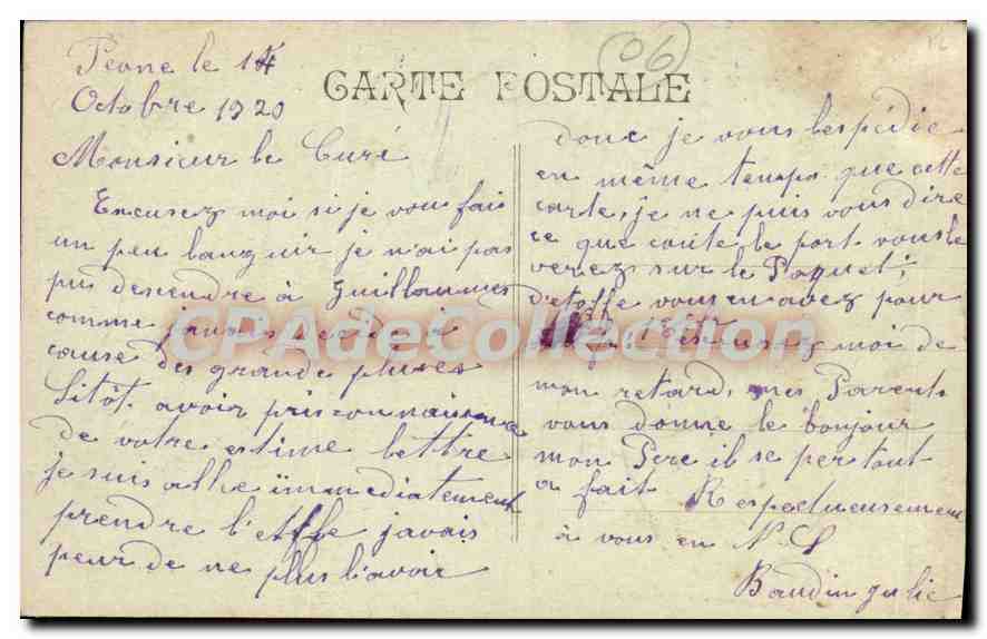 CPA Peone vue generale Haute vallee du Var et les Aiguilles  — Verso