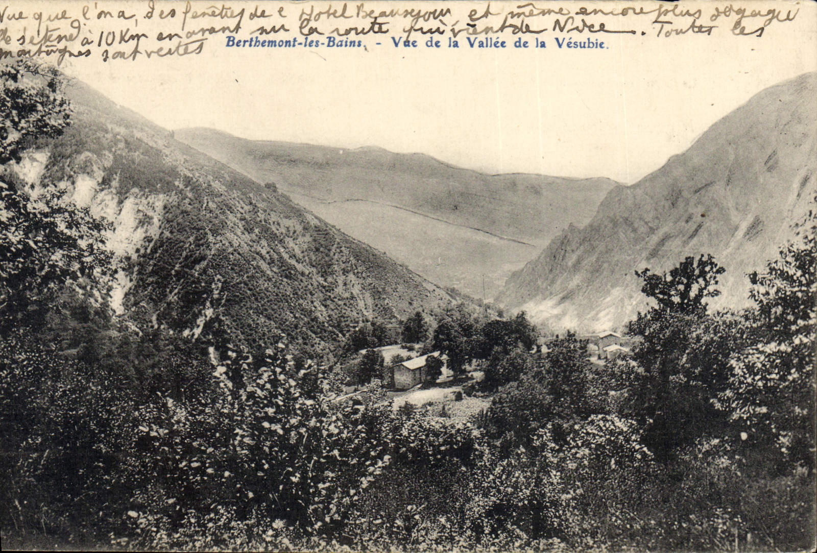 Bertemont-les-Bains — Vue de la Vallée de la Vésubie — Éditeur non identifié, n° de série non visible