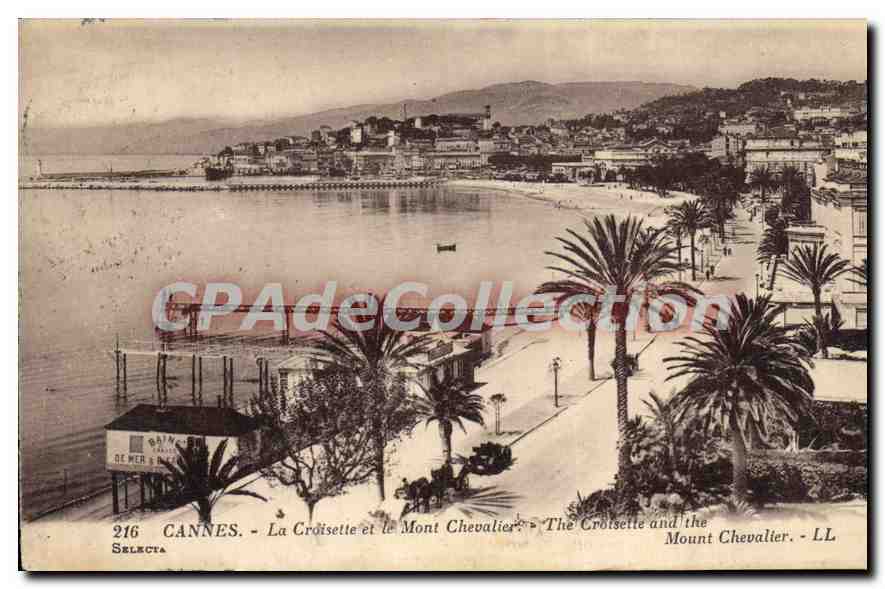 CPA Cannes la Croisette et le Mont Chevalier 