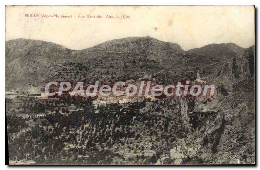 CPA Peille Alpes Maritimes vue generale Altitude 