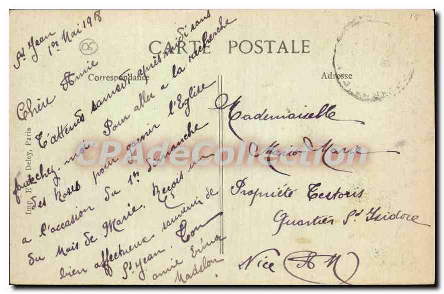 La Pointe Saint-Hospice, prise de la Villa Maryland — CAP FERRAT — n°88 — Verso