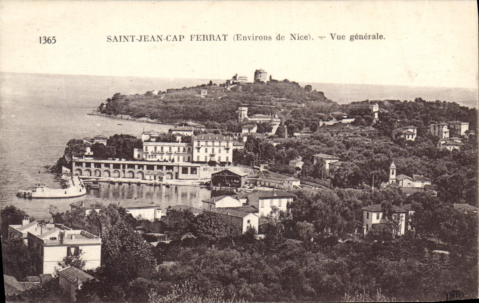 Saint-Jean-Cap-Ferrat (Environs de Nice) — Vue générale — éditeur N.D. n° 1365